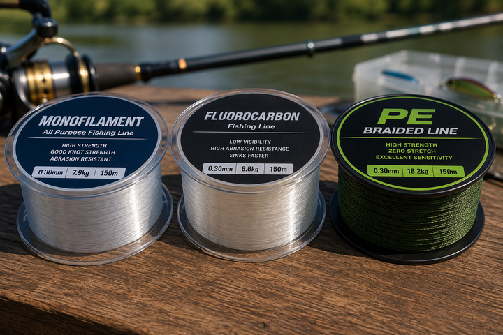 Filispanjë Peshkimi: Fluorocarbon, Monofilament apo PE? Udhëzuesi për Zgjedhjen e Fijes së Duhur